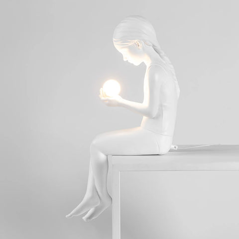 INNER GLOW LIGHT SCULPTURE _S MÄDCHEN 15321 SELETTI WEISS