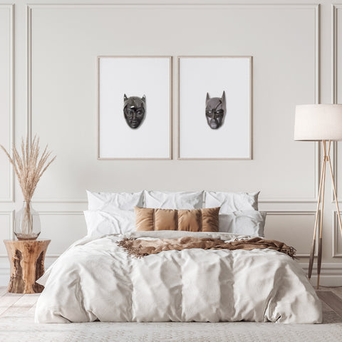 WALL MASK BLACK 37CM ART. WARMA03701NO LEBLON DELIENNE BLACK