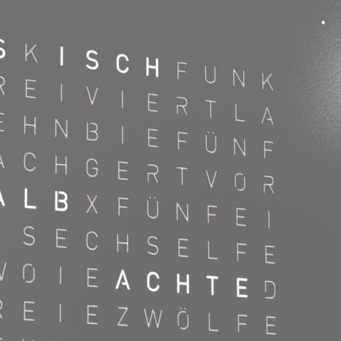 QLOCKTWO CLASSIC 45X45 QT4 GRAUES PANEL (GRAUER PFEFFER)