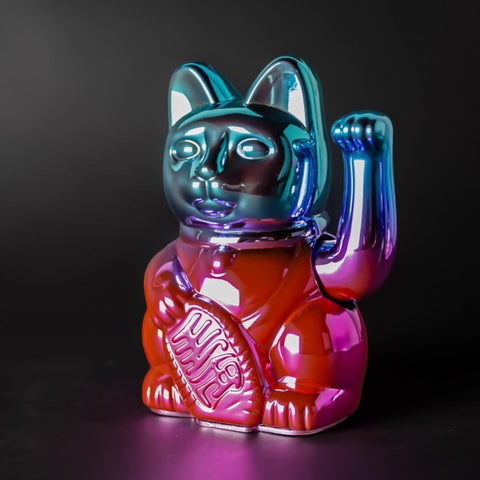 MANEKI NEKO PLAYER ONE GLÄNZEND BLAU/ROSA GLÜCKSKATZE MEHRFARBIG