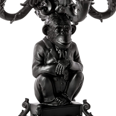 5-ARM-KANDELABER BURLESQUE THE WISE H. CM. 48 14870 SELETTI SCHWARZ