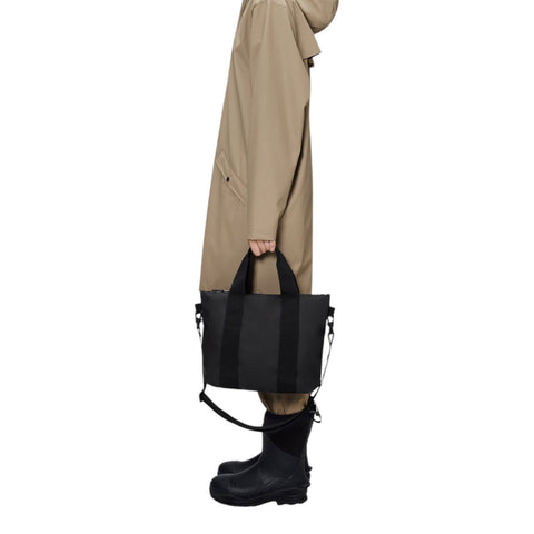 BORSA TOTE BAG MICRO W3 14180 RAINS BLACK