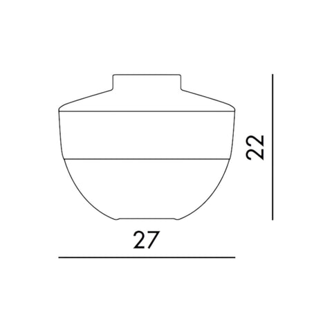 VASE SHIBUYA GERÄUCHERT GELB BLAU 01221/33 KARTELL MEHRFARBIG