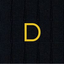 BLAUE HERRENSOCKEN MIT SENFGRAUEN INITIALEN - GRÖSSE 40/45 -D- 134-0-D EINZELNE SOCKEN