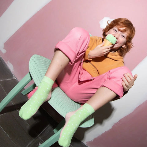 EAT MY SOCKS SÜSS UND SALZIG ROSA GRÜN
