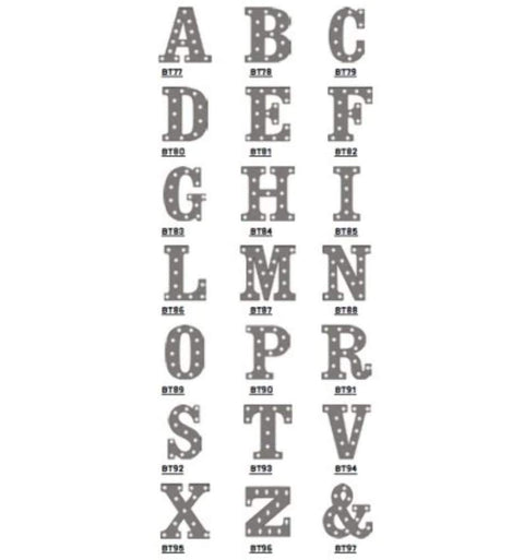 Las Vegas Buchstabe T grau