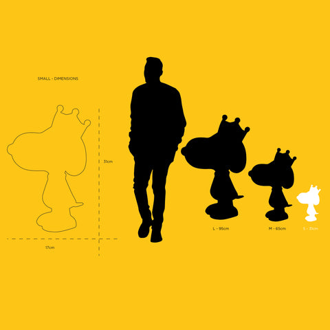 SKULPTUR SNOOPY KRONE SCHWARZ & GOLD 31CM PEAST03101MANOOR LEBLON DELIENNE SCHWARZ