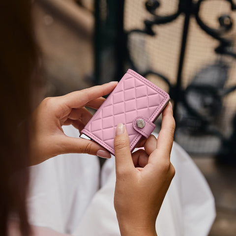 PREMIUM-GELDBÖRSE MINI-GELDBÖRSE PRÄGUNG DIAMANT SECRID ROSE PINK