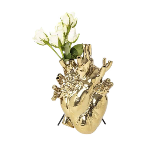 LOVE IN BLOOM RIESIGE GOLDVASE 09926 SELETTI