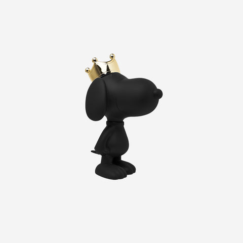 SKULPTUR SNOOPY KRONE SCHWARZ & GOLD 31CM PEAST03101MANOOR LEBLON DELIENNE SCHWARZ