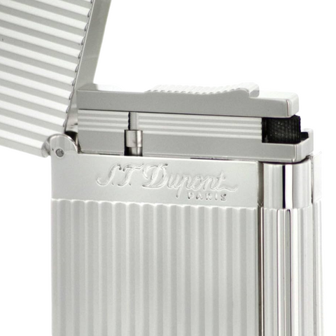 ST DUPONT L2 VERTIKALE LINIEN SILBER FEUERZEUG 016817