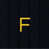 BLAUE HERRENSOCKEN MIT SENFGRAUEN INITIALEN - GRÖSSE 40/45 -F- 134-0-F EINZELNE SOCKEN