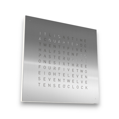 QLOCKTWO CLASSIC 45X45 QT4 EDELSTAHLPLATTE