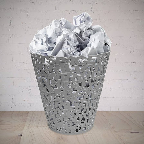 CESTINO GETTACARTE BALVI LETTERE GREY
