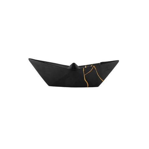 KLEINES ORIGAMI-BOOT MATT KINTSUGI ART. 2568 CERAMICHE CRESCENTINI SCHWARZ
