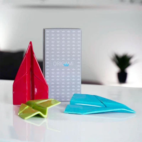ROTES ORIGAMI-FLUGZEUG CRESCENTINI KERAMIK ART. 2526
