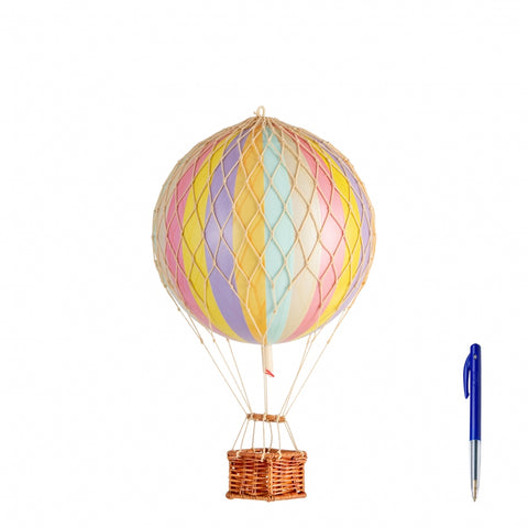 Heißluftballon 18 cm, heller Pastellregenbogen, AP161F, authentische Modelle
