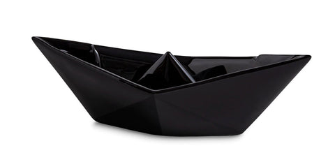 KLEINES SCHWARZES ORIGAMI-BOOT CRESCENTINI KERAMIK ART. 2369