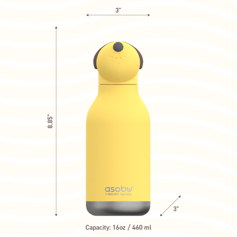 BESTIE TIERFLASCHE ART. SBV-44 GELBER HUND ASOBU GELB