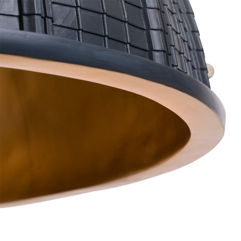 SELETTI SCHWARZER KUPPEL-KRONLEUCHTER 45CM 45H47 07968