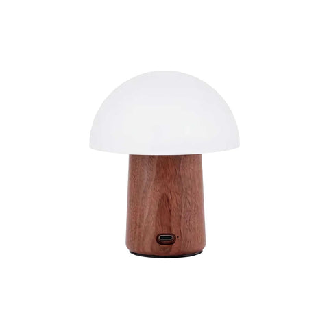 ALICE MUSHROOM LAMP MINI NATURAL WALNUT WOOD GINGKO ART. G022WT2 MULTICOLOR