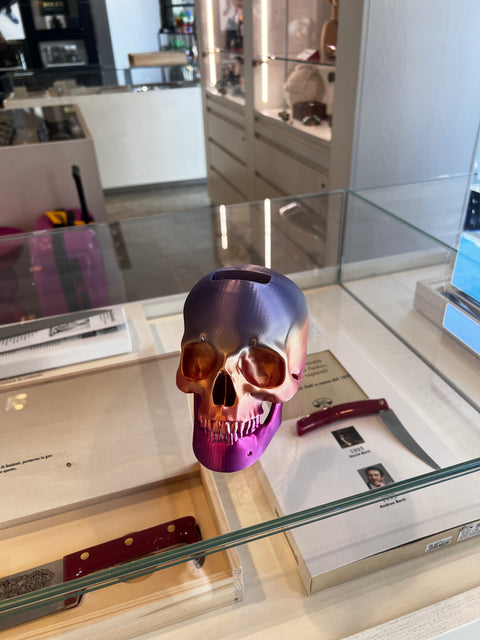 TOTENKOPF-AUSSTELLUNGSSTÄNDER FÜR ESP-TES UTILE4 MEHRFARBIGE REGENBOGENHORN
