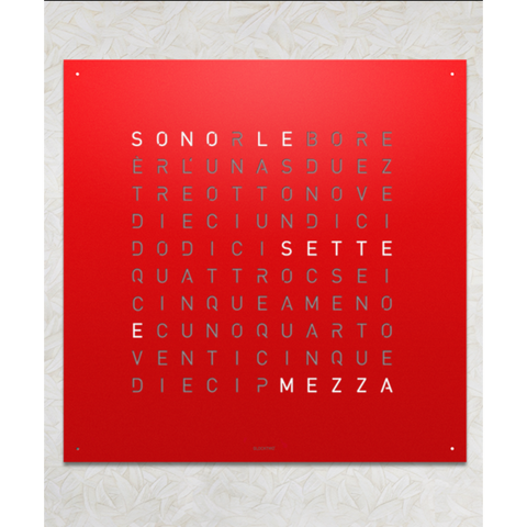 QLOCKTWO CLASSIC 45X45 QT4 ROTES PANEL