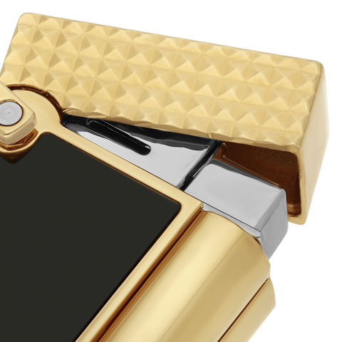ST DUPONT GOLDEN/SCHWARZ LACKIERTES HALSKETTENFEUERZEUG. ARTIKEL K27077CH