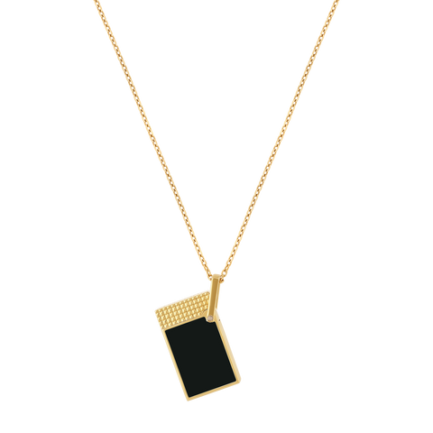 ST DUPONT GOLDEN/SCHWARZ LACKIERTES HALSKETTENFEUERZEUG. ARTIKEL K27077CH