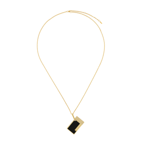 ST DUPONT GOLDEN/SCHWARZ LACKIERTES HALSKETTENFEUERZEUG. ARTIKEL K27077CH