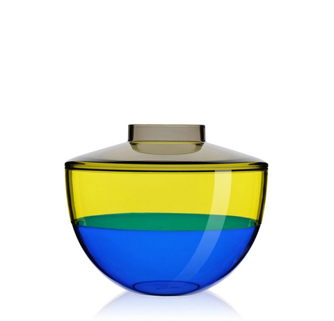 VASE SHIBUYA GERÄUCHERT GELB BLAU 01221/33 KARTELL MEHRFARBIG
