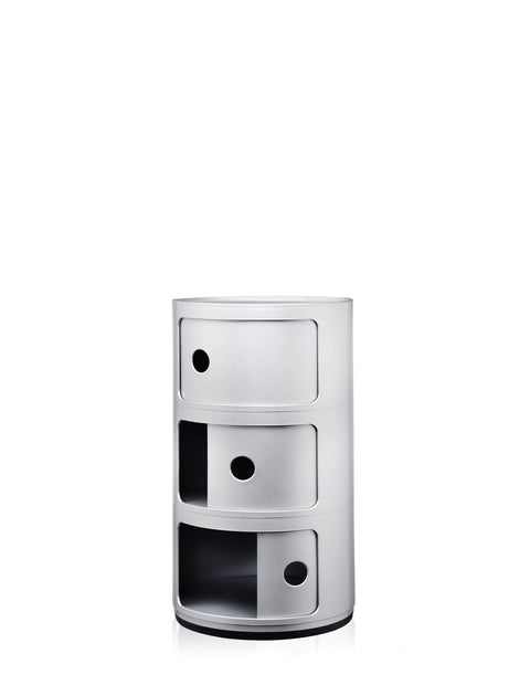 MODULAR NACHTTISCH 3 ELEMENTE 04967SI KARTELL SILBER
