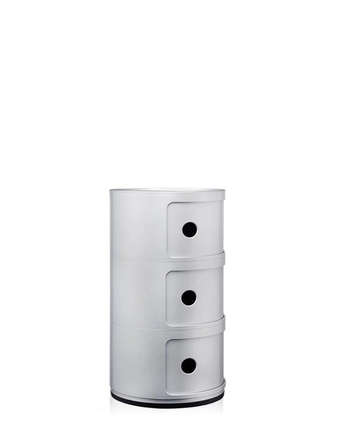 MODULAR NACHTTISCH 3 ELEMENTE 04967SI KARTELL SILBER