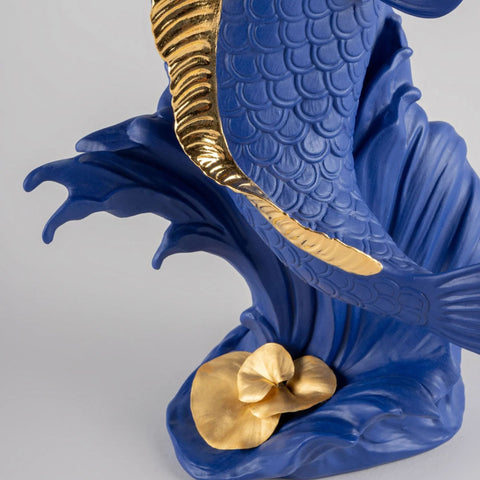 KOI-KARPFEN BLAU-GOLD 01009579 LLADRO' BLAU