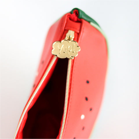 OBST/GEMÜSE FRISCHE WASSERMELONE LEDER-GELDBÖRSE YUP! ROT