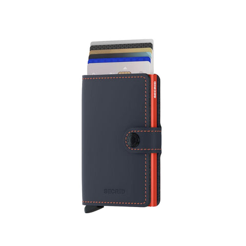 MINIWALLET SECRID MATT NACHTBLAU & ORANGE