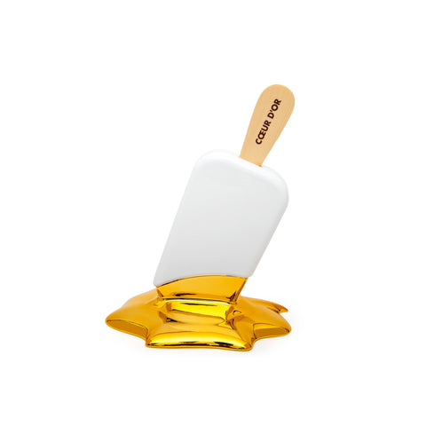 SCULTURA COEUR D'OR H.13 BIANCO E ORO ART. BPZ018/BG SEQUENZE