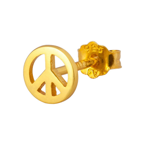 LULU COPENHAGEN VERGOLDETER 925 OHRRING LULU1379 PEACE GOLD