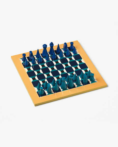 LACQUERED CHESS ATHENA ART. PW00691 PRINTWORKS BLUE