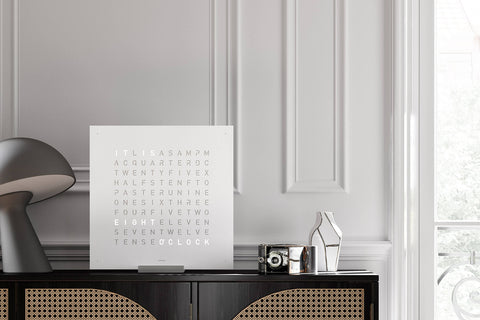 QLOCKTWO CLASSIC 45X45 QT4 WEISSES PANEL