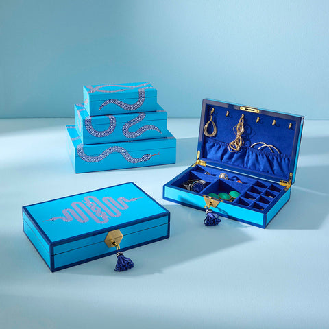 EDEN LACQUER MEDIUM BOX 34766 JONATHAN ADLER BLAU
