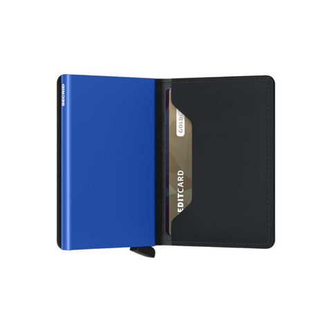 SLIMWALLET SECRID MATTSCHWARZ & BLAU