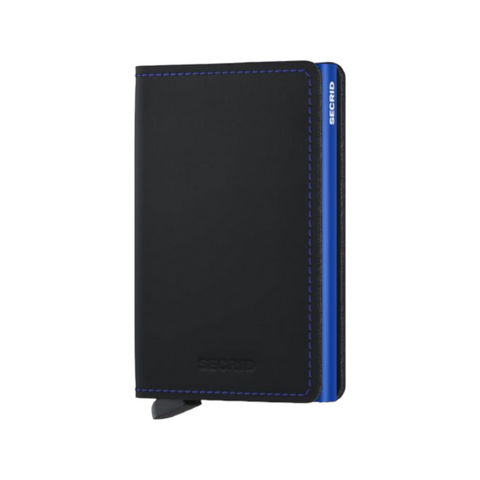 SLIMWALLET SECRID MATTSCHWARZ & BLAU