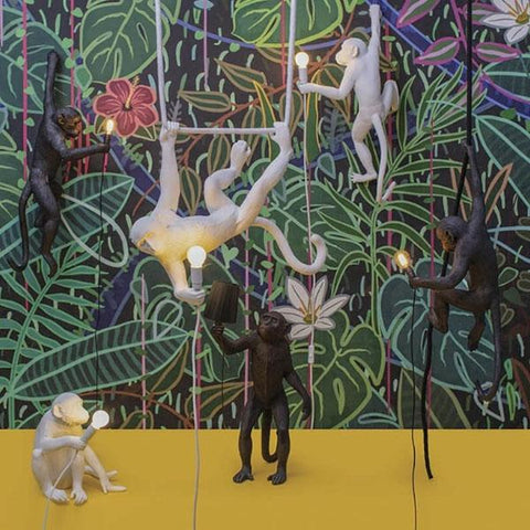 MONKEY HÄNGENDE RECHTE LAMPE 14879 SELETTI WEISS