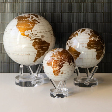 MAPPAMONDO 8.5" ART MG-85-WGE WHITE AND GOLD MOVA