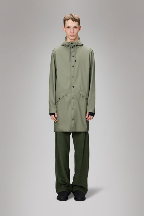 REGENMANTEL LANGE JACKE L W3 12020 RAINS DRIFT GREEN