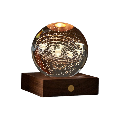 Bernsteinfarbenes Kristalllicht 3D-Laser-Solarsystem Art. G025SO Mehrfarbig