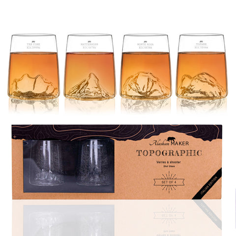 SET 4 BICCHIERINI 4 MONTAGNE ART. TOPO-S-TMMT ALASKAN MAKER