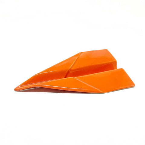 ORANGE ORIGAMI FLUGZEUG CRESCENTINI KERAMIK KUNST. 2515