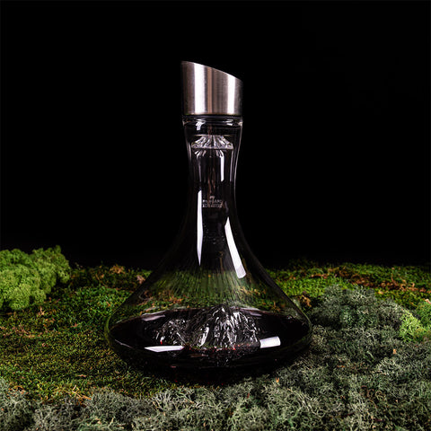 DECANTER TOPOGRAPHIC MONTE BIANCO TOPO-C-B ALASKAN MAKER TRANSPARENT